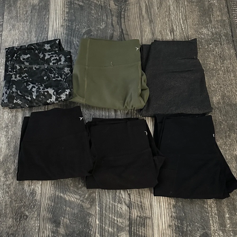 Set of 6 ethos and old navy Leggings Set - Camouflage, Green, and Black - Picture 1 of 15